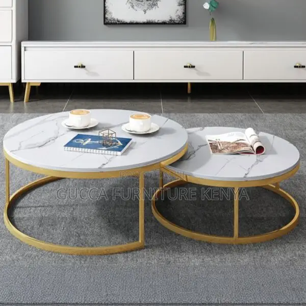 Coffee Tables: Nested Circular-Shaped Accent Coffee Table