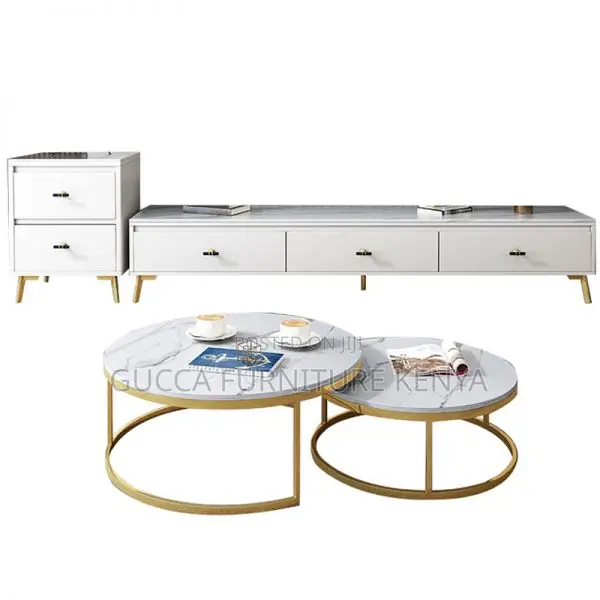 Coffee Tables: Nested Circular-Shaped Accent Coffee Table
