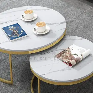 Coffee Tables: Nested Circular-Shaped Accent Coffee Table