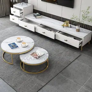 Coffee Tables: Nested Circular-Shaped Accent Coffee Table