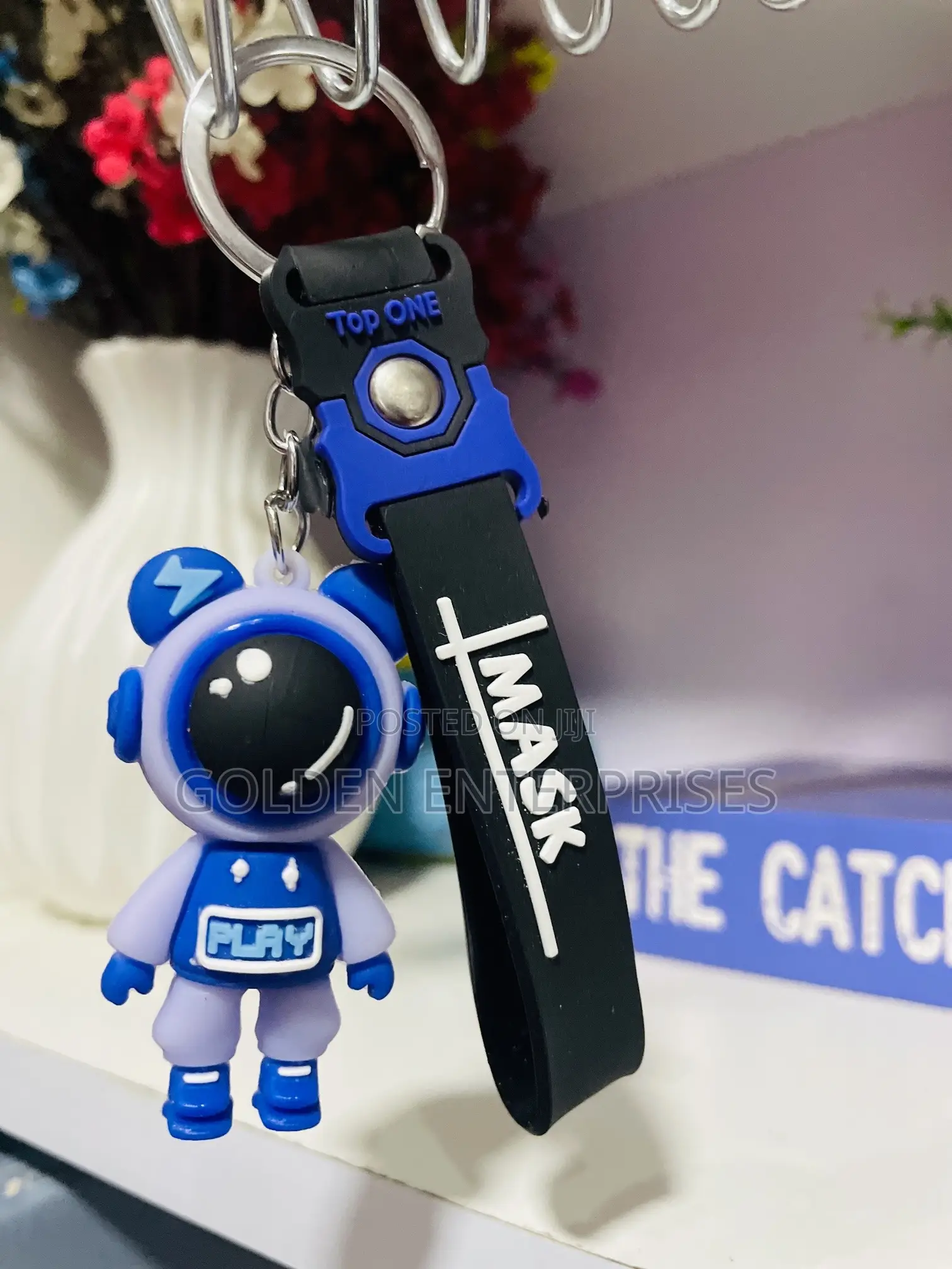 Blue Black Mask Boys Key Holder/ Keychain