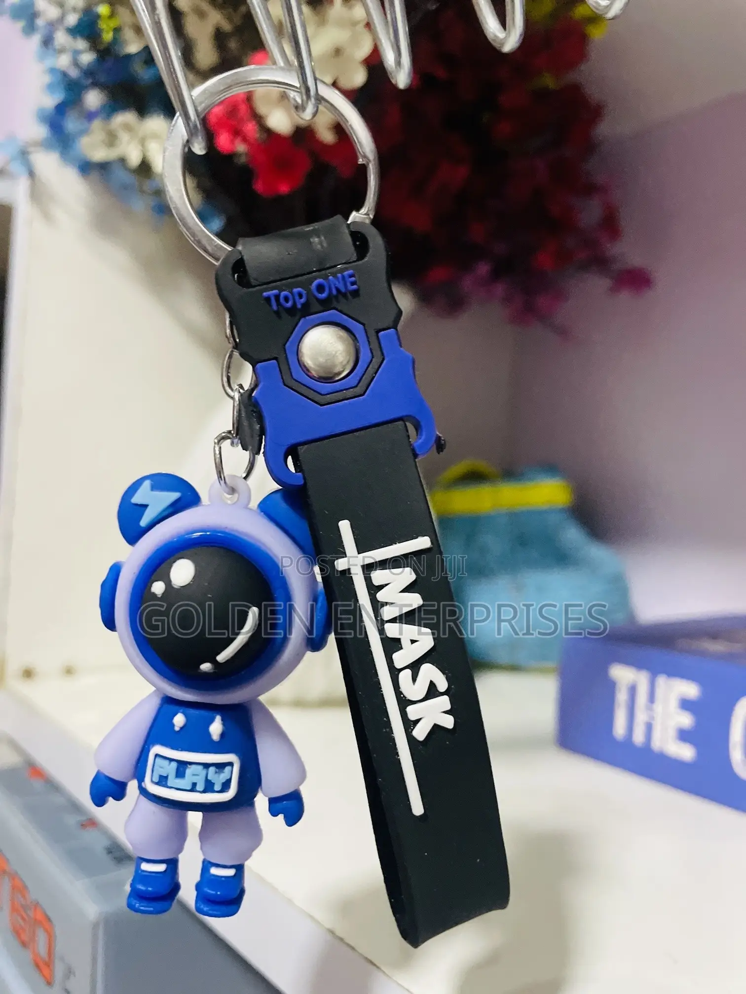 Blue Black Mask Boys Key Holder/ Keychain