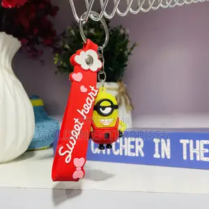 Sweet Hear Minion Cartoon Themed Key Chains/ Key Holders