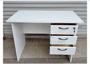 Urban All White Office Desk
