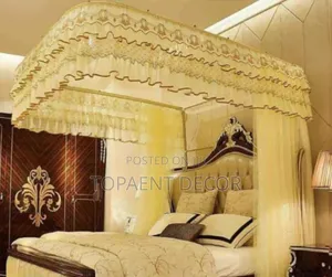 5by 6 Cream 2 Stand Mosquito Net