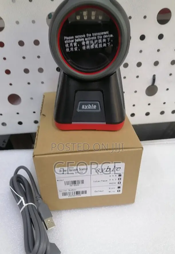 2D Syble XB-PS60H Table Mount Barcode Scanner,Essential,