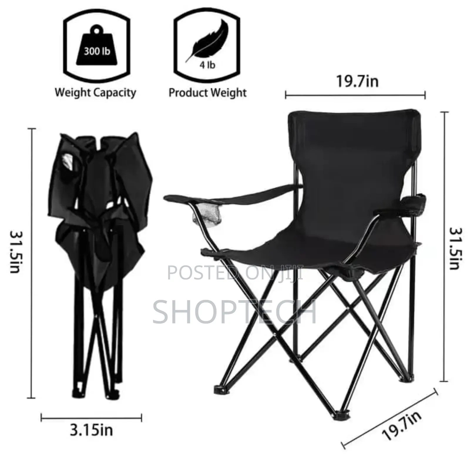 Portable and Foldable Camping Chair