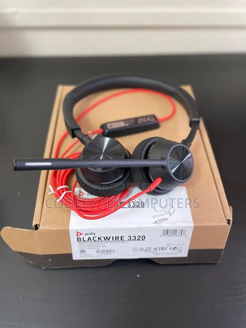 Poly Blackwire 3320 Headset || Poly Blackwire 3320 Headset