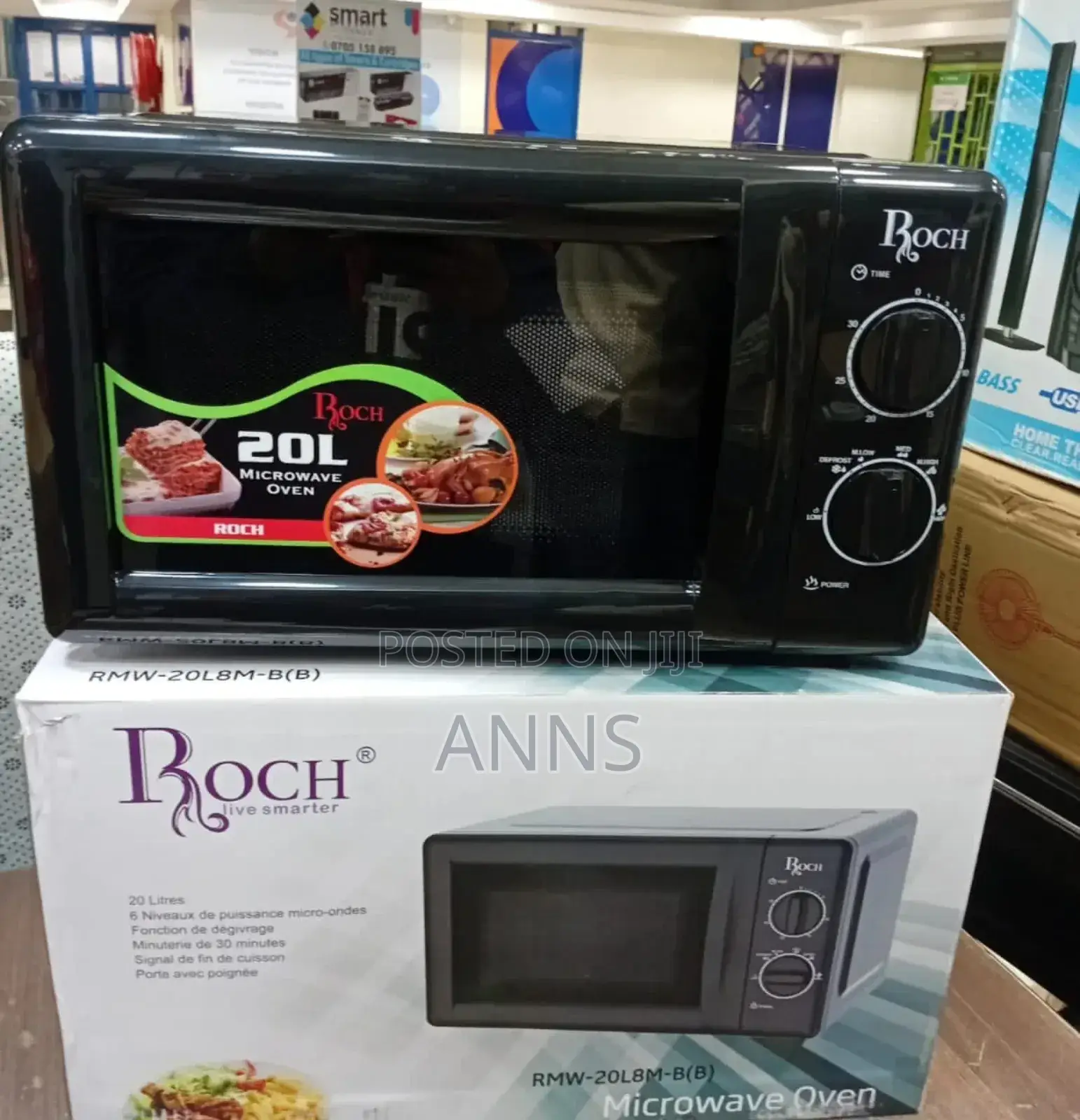Roch With Knob Black Manual Microwave-20l