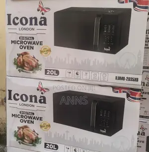 Black 20L Icona London Best Microwave Oven