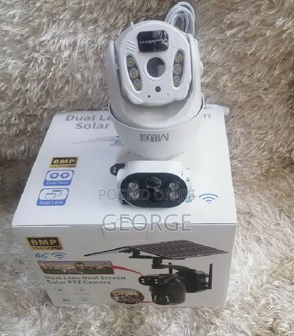 4g 6mp Ubox Dual Lens Grade Screen Solar PTZ Camera