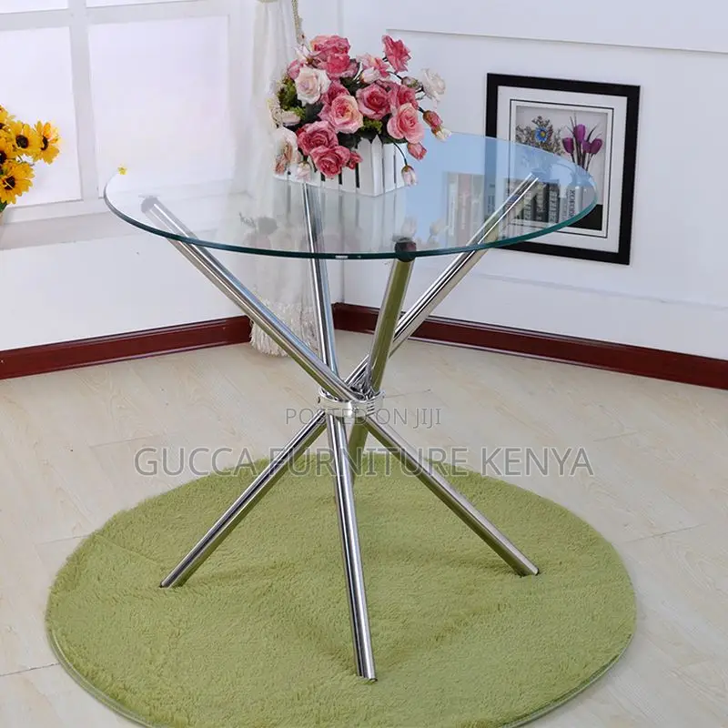Dining Tables: Translucent Circular Home Office Dining Table