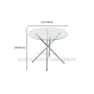 Dining Tables: Translucent Circular Home Office Dining Table
