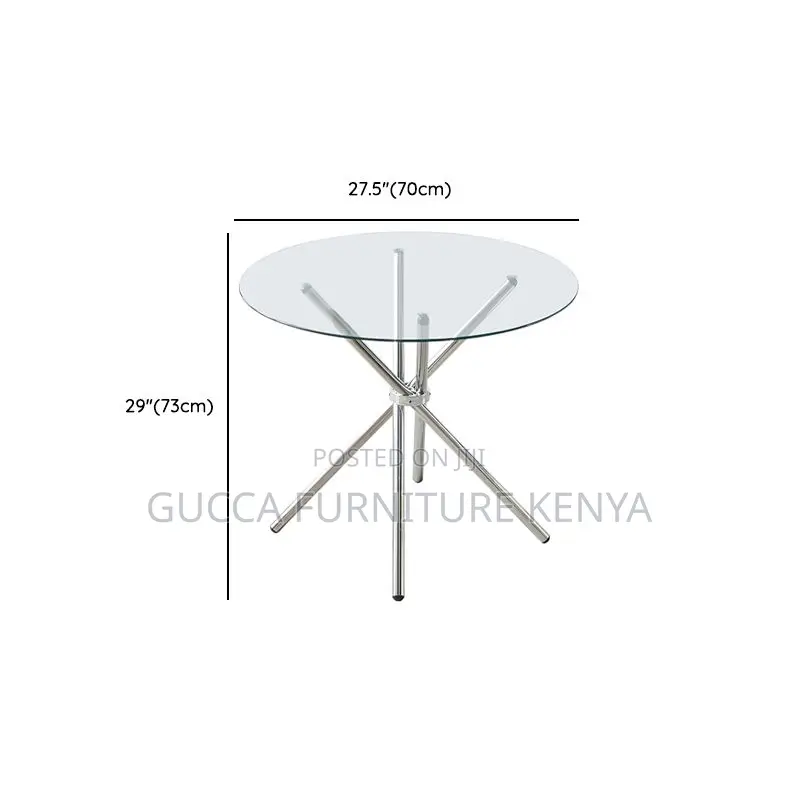 Dining Tables: Translucent Circular Home Office Dining Table