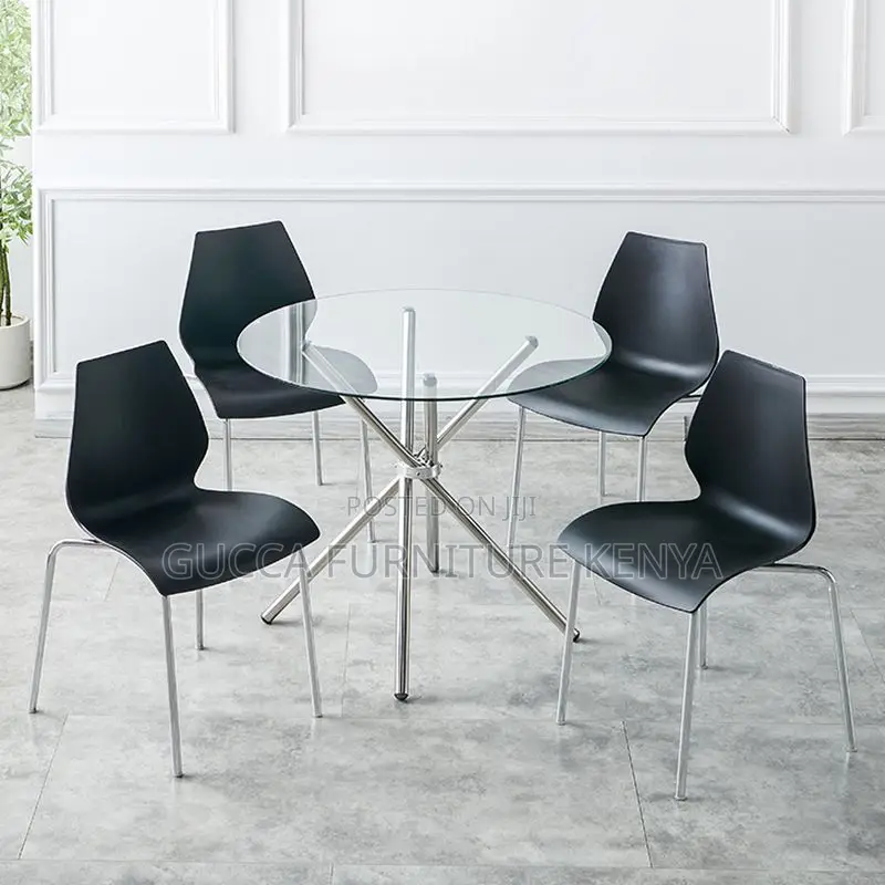 Dining Tables: Translucent Circular Home Office Dining Table