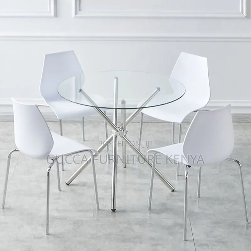 Dining Tables: Translucent Circular Home Office Dining Table