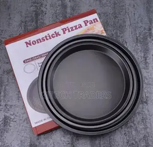 *3pcs Pizza Pans Set Carbon Steel Non Stick Material