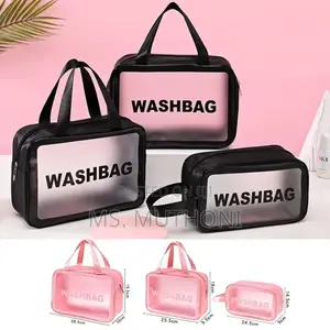 3 in 1 Waterproof Cosmetics/Wash Bags *Colours Black