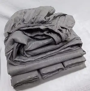 Plain Stripped Fitted Cotton Bedsheet Set