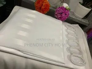 White Plain Bathroom Curtains