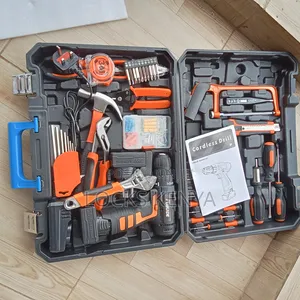 Construction Tool Box With Drill Drill Bits