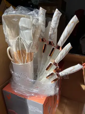 19pcs MARBLE Heat Resistant Silicone Cooking Spoon Set