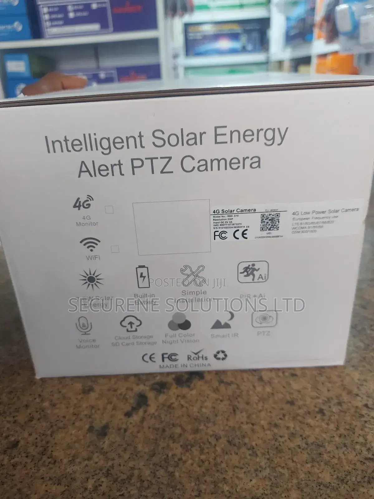 Wifi-Enabled Solar-Powered CCTV Camera Ubox
