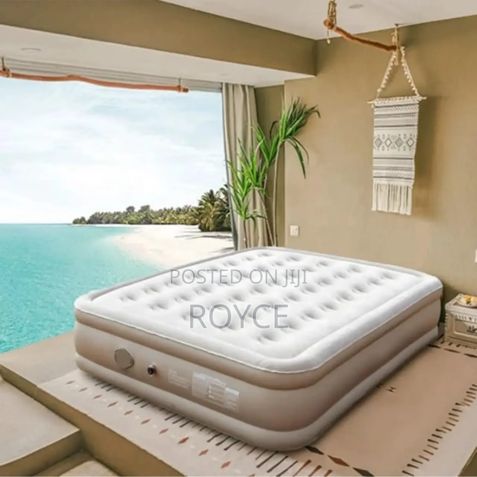 Inflatable Airbed Mattress With Inbuilt Pump- (200* 152*38cm