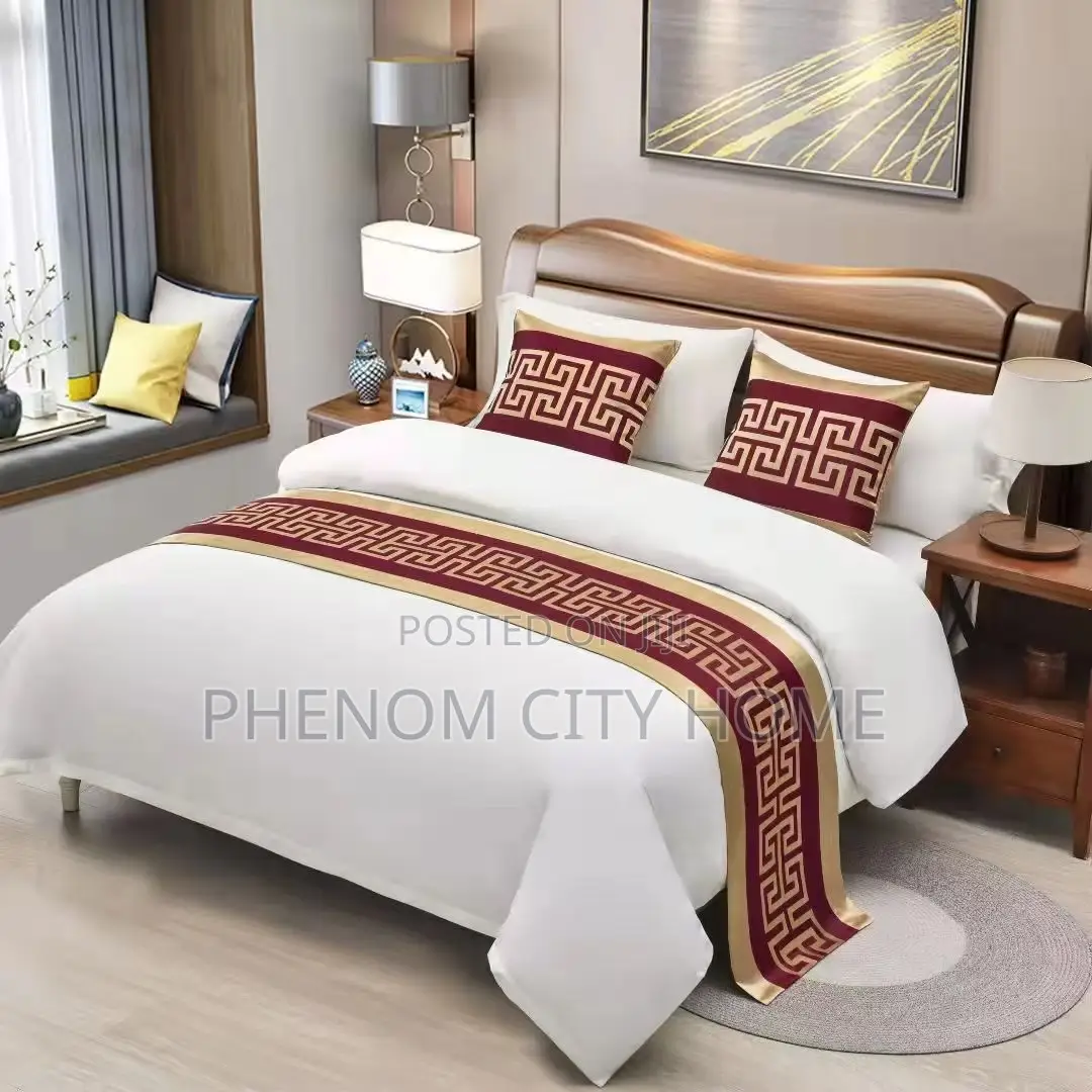 Versace Design Elegant Bedrunner Set With Pillow Cases