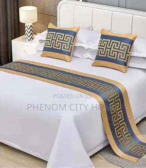 Versace Design Elegant Bedrunner Set With Pillow Cases