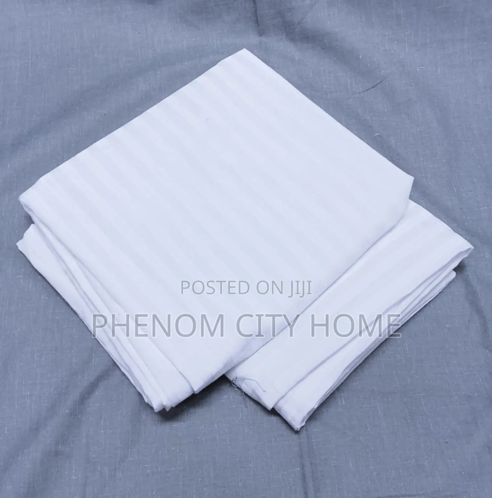 White Stripped Quality Bedpillow Cases(2 Pieces)