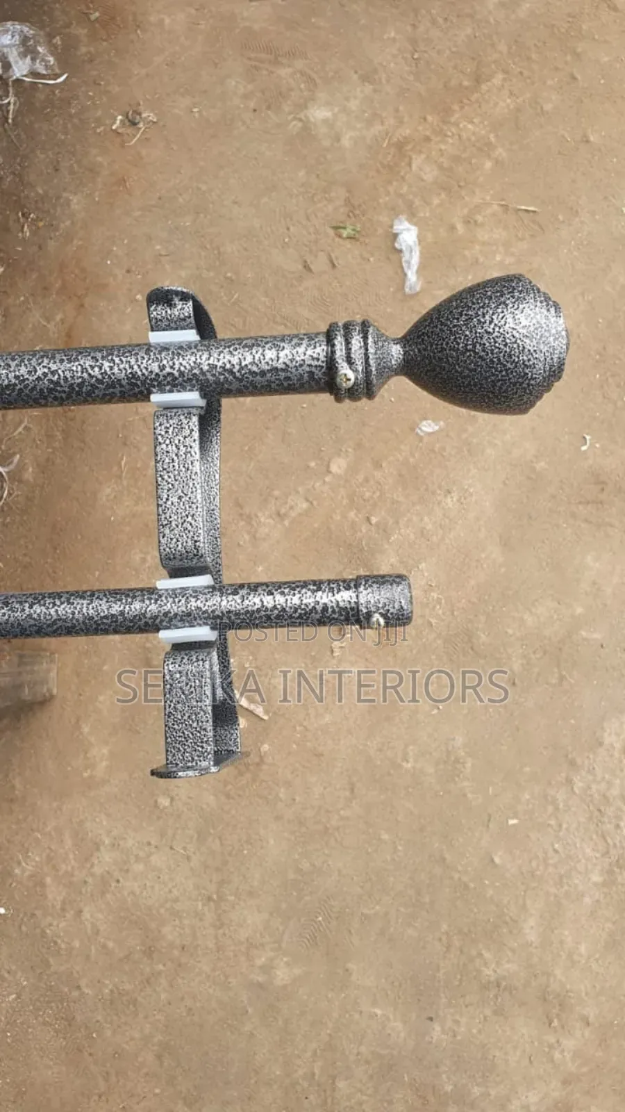 Jua Kali Curtain Rods Double 1m