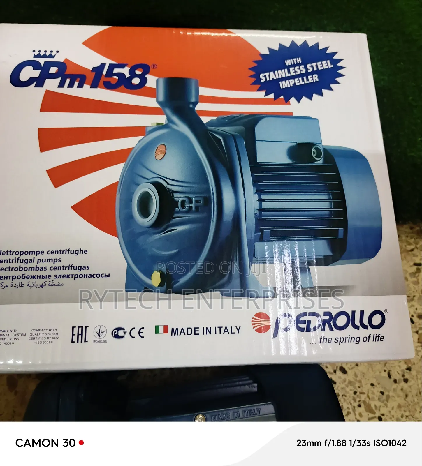 Pedrollo Pump, 1hp