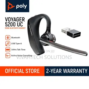 Poly Plantronics Voyager 5200 Bluetooth Single-Ear Headset