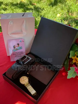 Gold Men's Watch Valentine's Gift Set