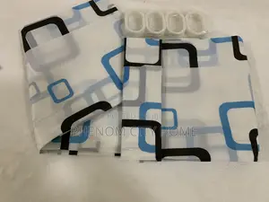 Blue Themed Shower Room Curtains