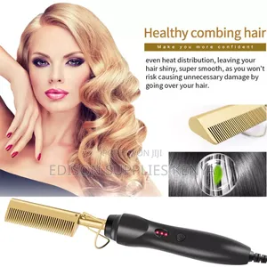Hot Comb Golden Straight Comb for Wigs and Natural Hair. Good Quality
