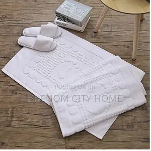 Plain White Absorbent Floor Mats
