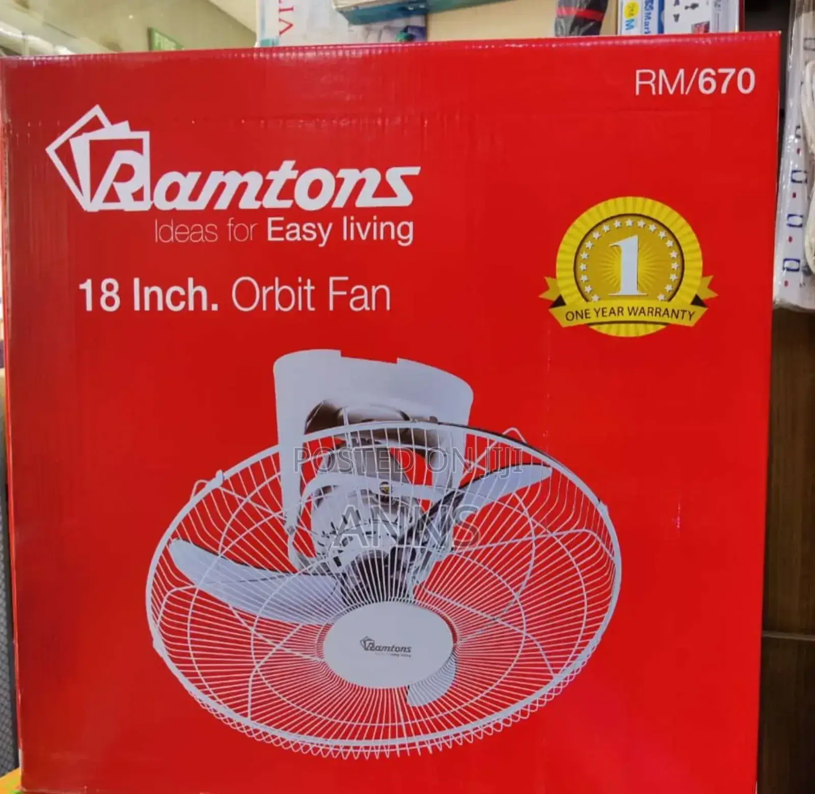 18 Inch Ramtons Orbit Angle Fan