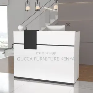 Reception Desk:140cm Modern Reception Counter Office Desk