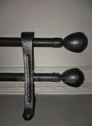 Silver Jua Kali Curtain Rods