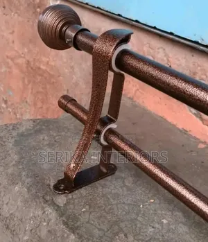 Brown Coated Jua Kali Curtain Rods