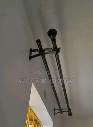 Double Jua Kali Curtain Rods