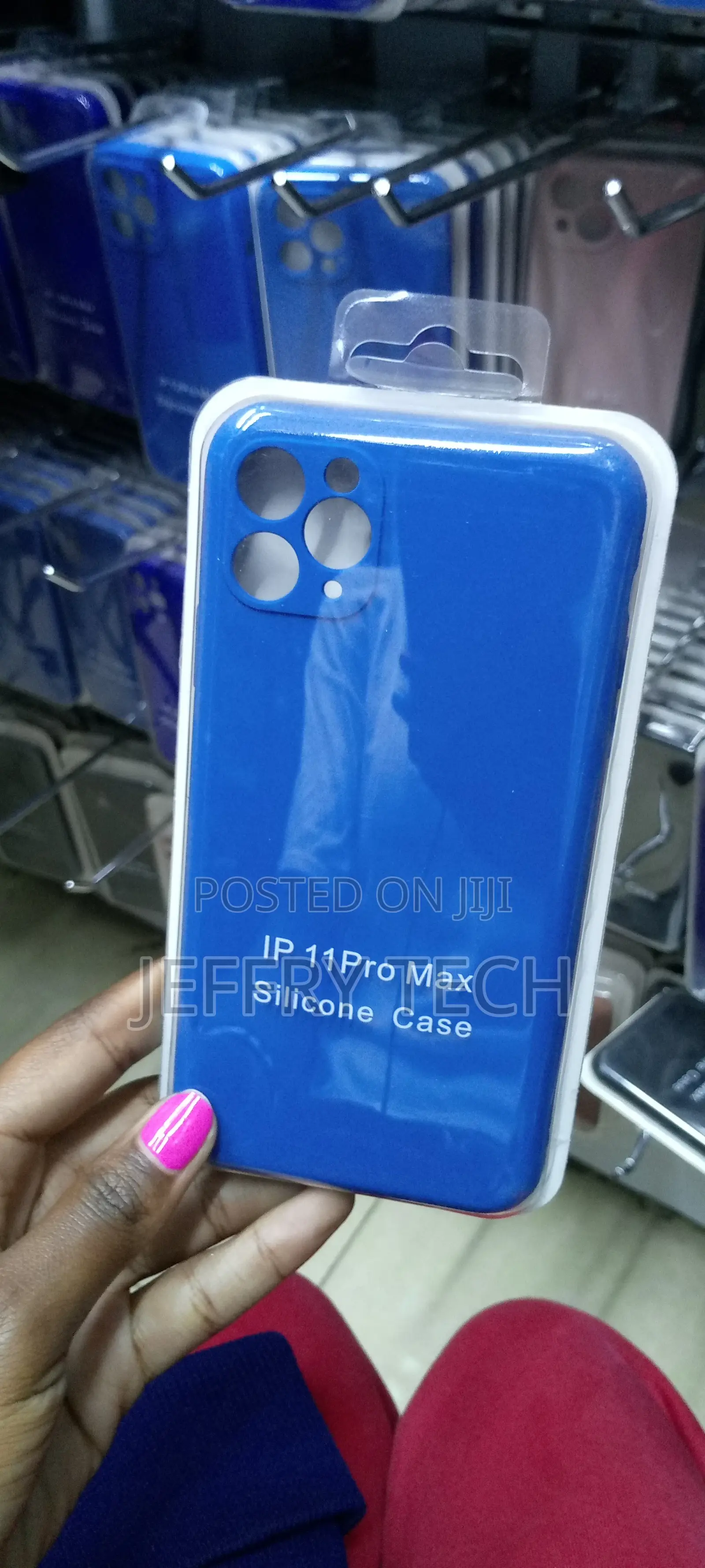 Blue Liquid Silicone iPhone 11 Pro Max Case, Shockproof Case