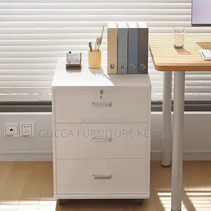 Cabinets:3 Drawer Pedestal Contemporary Wood File Cabinet
