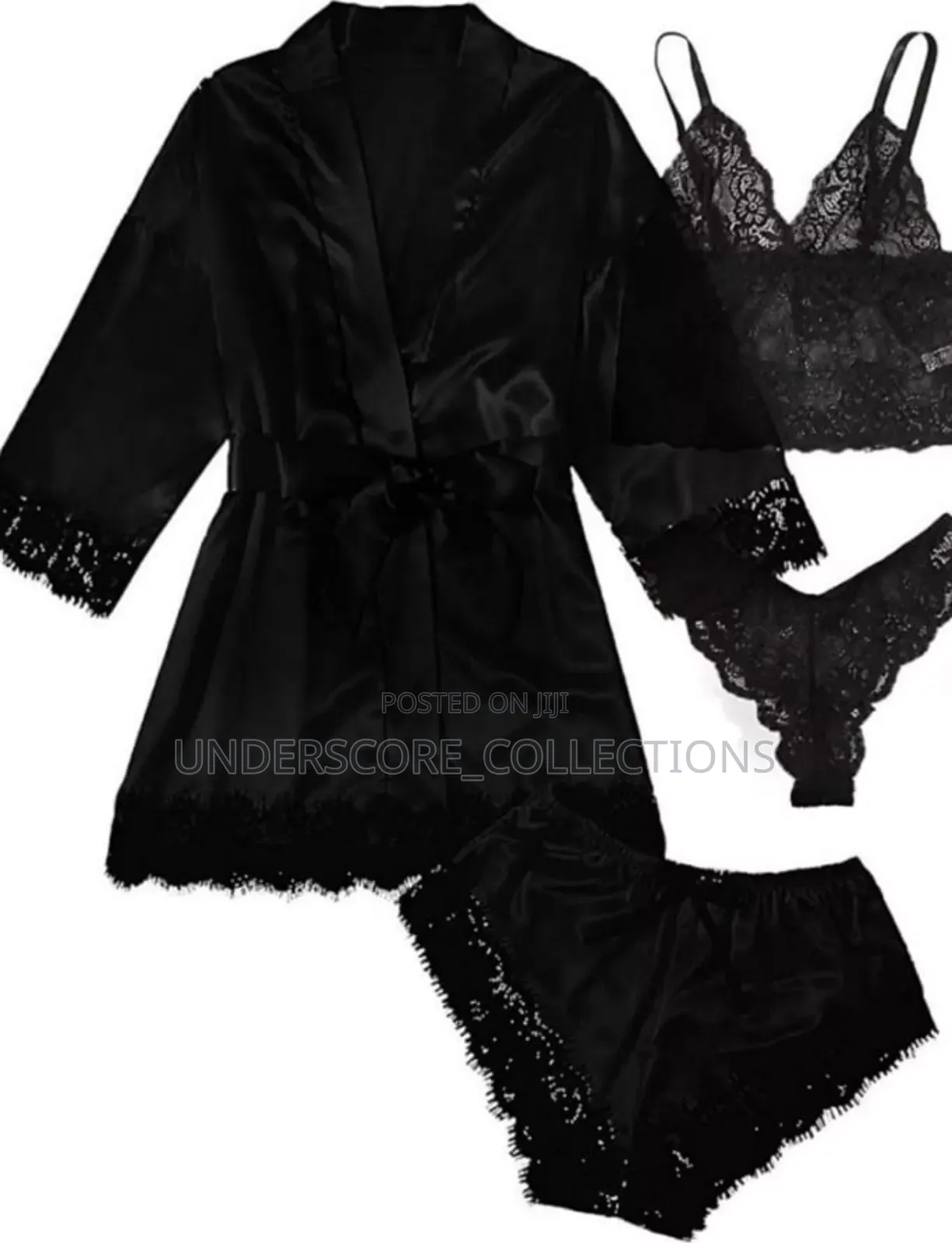 Black 4in 1 Lingerie Set