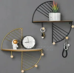 Decorative Geometric Wood Wall Shelves