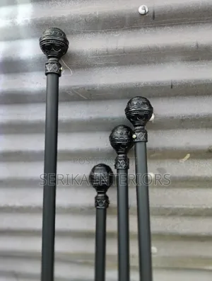 Powder Coated Silver Jua Kali Curtain Rods