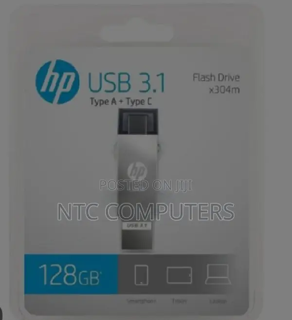 HP USB 3.1 X304M Type a + Type C Flashdisk - 128gb