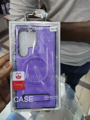 S24 Ultra and S23ULTRA Leather Case Which Stand Purple Case